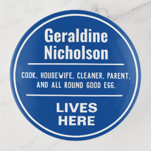 Funny Commemorative Wall Plaque Trinket Tray