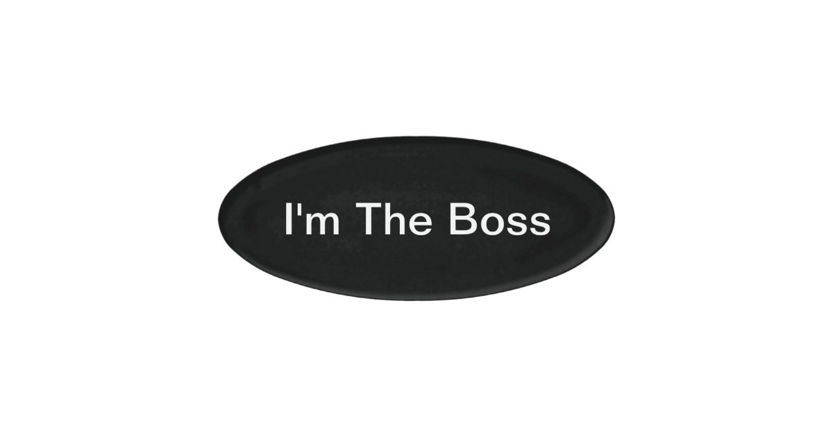 Funny Company Boss Theme Name Tag Zazzle
