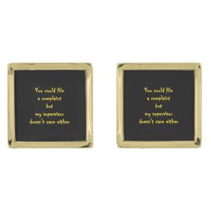 Funny Complaint Department Apathy  Cufflinks