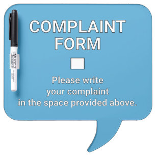 Funny Complaint Form Dry Erase Board