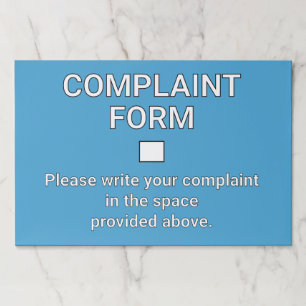 Funny Complaint Form Paper Pad