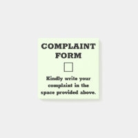 Funny Complaint Form