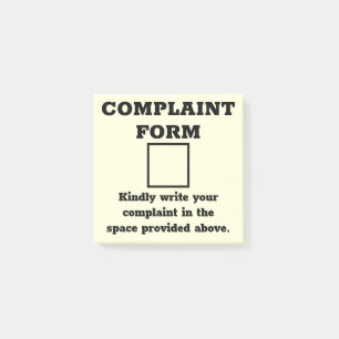 Funny Complaint Form Post-it Notes