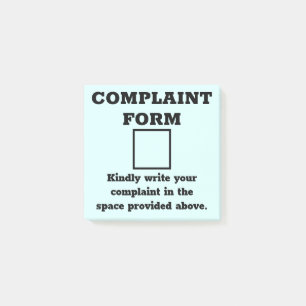 Funny Complaint Form Post-it Notes