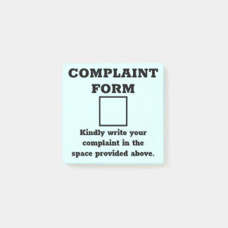 Funny Complaint Form Post-it Notes