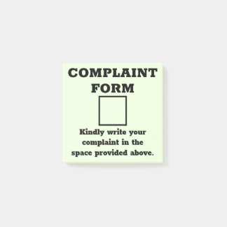 Funny Complaint Form Post-it Notes