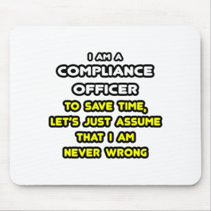 Funny Compliance Officer T-Shirts Mouse Pad