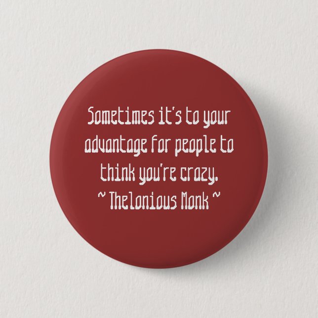 Funny Composer Quotes - Monk Button (Front)
