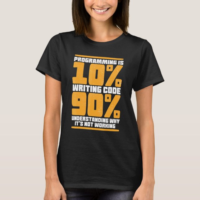 Funny Computer Binary Code Programmer, Developer G T-Shirt (Front)