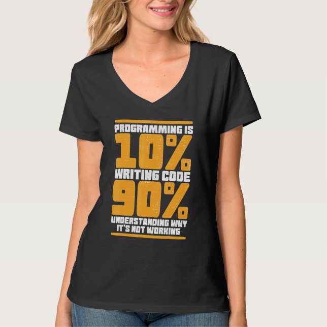 Funny Computer Binary Code Programmer, Developer G T-Shirt (Front)