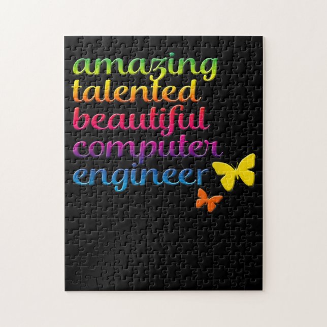 Funny Computer Engineer | Cute Girl Engineering Jigsaw Puzzle (Vertical)