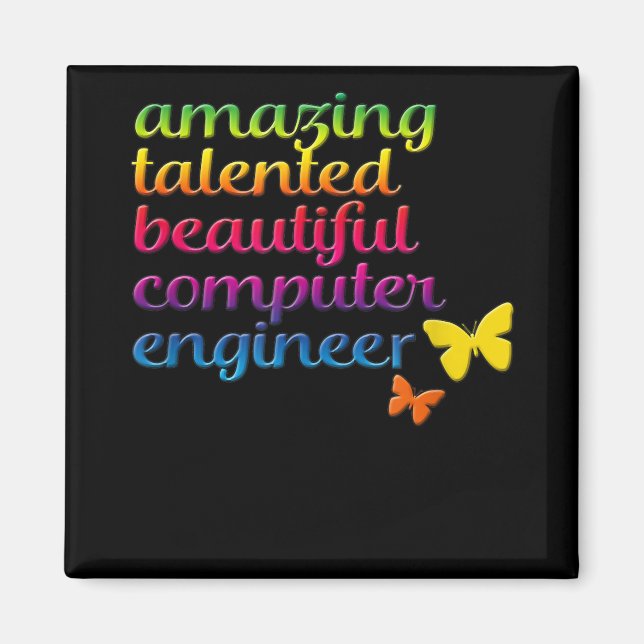 Funny Computer Engineer | Cute Girl Engineering Magnet (Front)