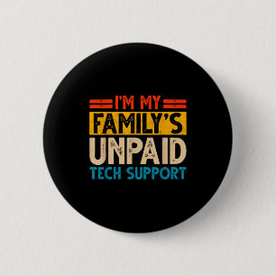 Funny Computer Engineer Tech Lover Geek Nerd Tech Button