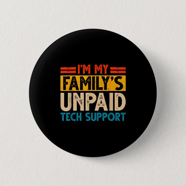 Funny Computer Engineer Tech Lover Geek Nerd Tech  Button (Front)