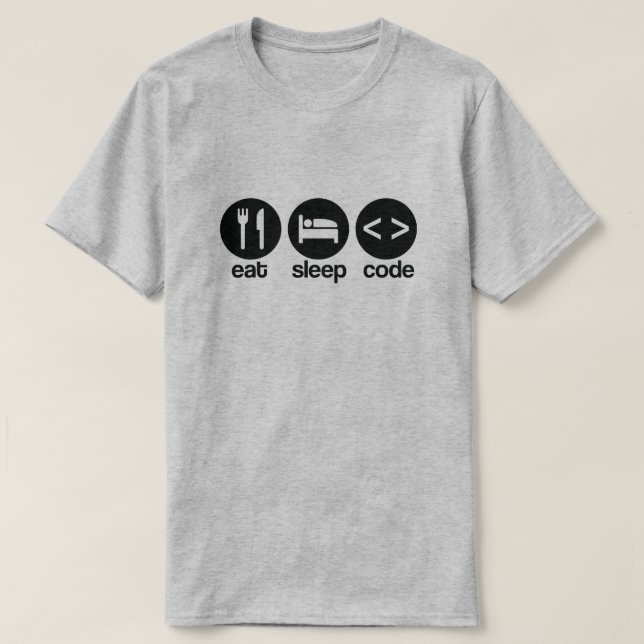 Funny  Computer Programmer Eat Sleep Code T-Shirt (Design Front)