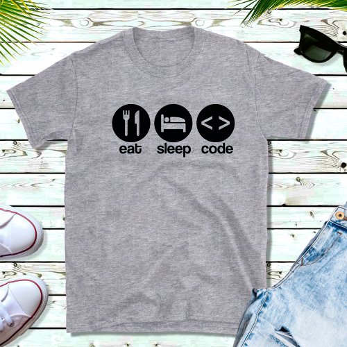 Funny  Computer Programmer Eat Sleep Code T_Shirt