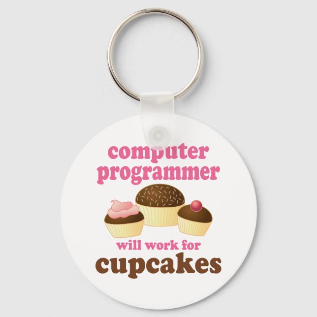 Funny Computer Programmer Keychain (Front)