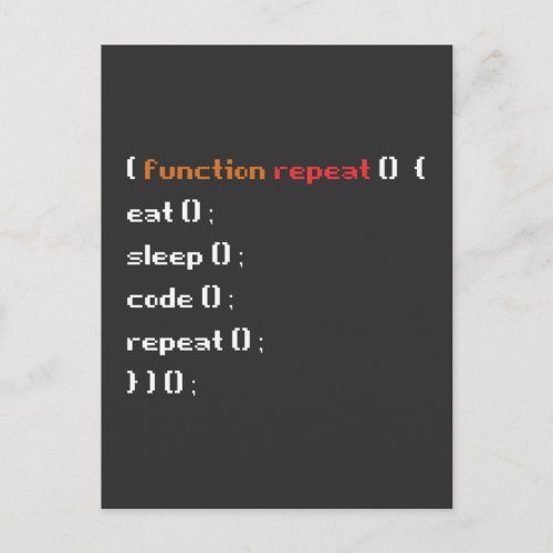 Funny Computer Science Coder Programmer Function Postcard