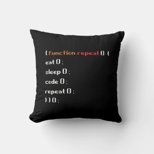 Funny Computer Science Coder Programmer Function Throw Pillow