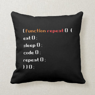 Funny Computer Science Coder Programmer Function Throw Pillow