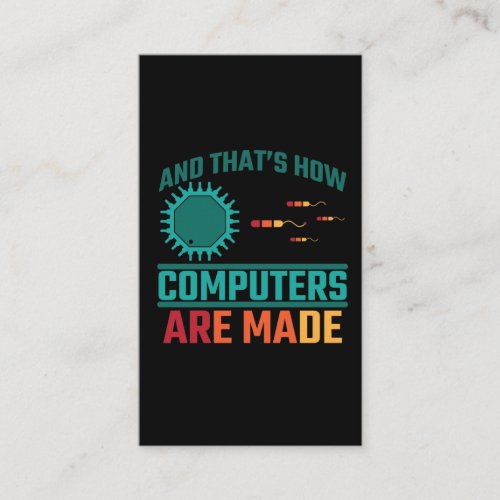 Funny Computer Science Hardware Coder It Admin Business Card