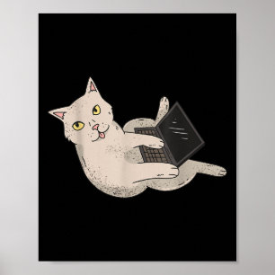 Funny Computer Whisperer Cat It Professional Engin Poster