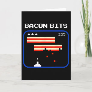 Funny Con 8-bits Video Game Player Retro Nerd Geek Card