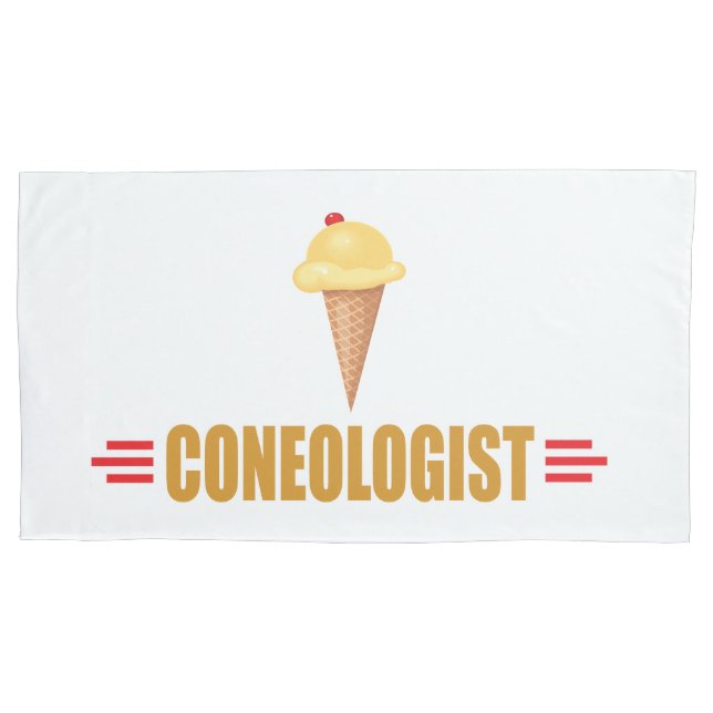Funny Coneologist Ice Cream Pillow Case (Front)