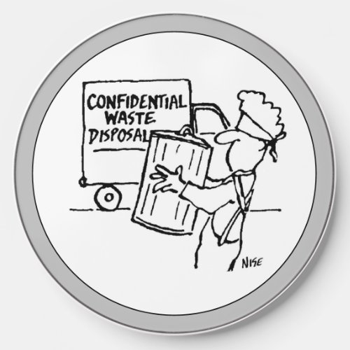 Funny Confidential Waste Disposal Wireless Charger