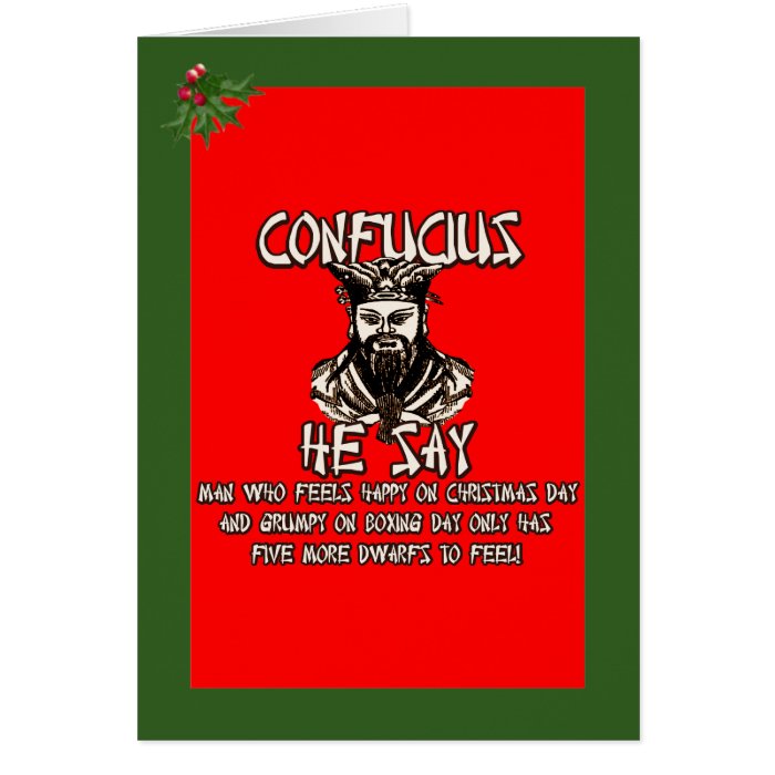 Funny Confucius Christmas Cards