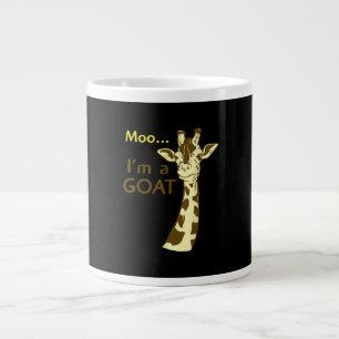 Funny Confusing Giraffe Moo I am A Goat Giant Coffee Mug