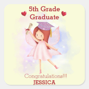 Funny Congrats 5th grade Square Sticker