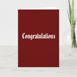 Funny Congratulations - generic congrats Card