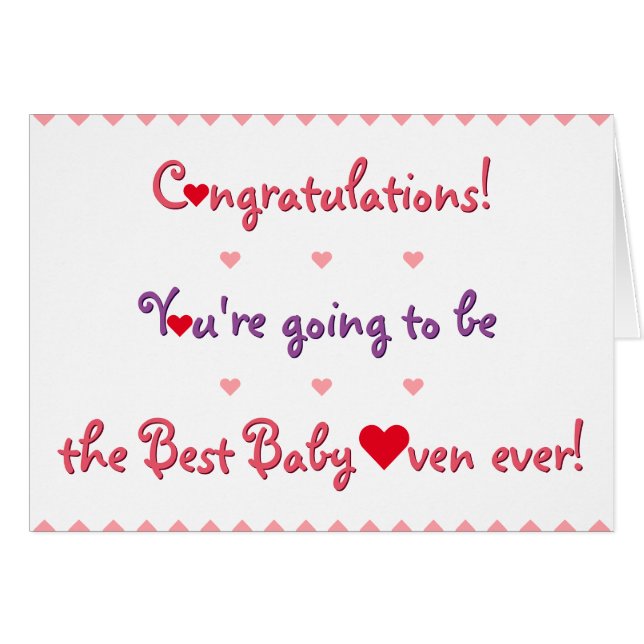 Funny Congratulations Mom To Be Baby Shower Card (Front Horizontal)
