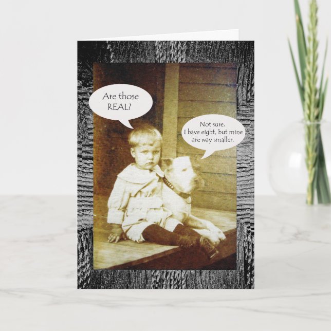 Funny Congratulations on Breast Enhancement Card (Front)