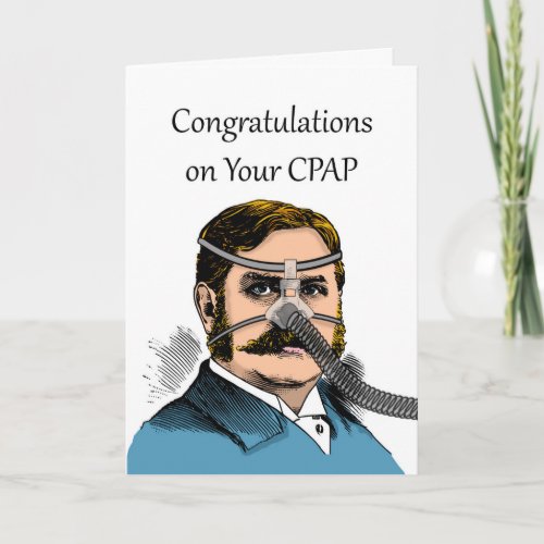 Funny Congratulations on CPAP Mustache Man Card