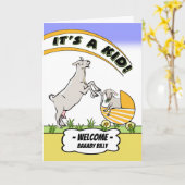 Funny Congratulations on New Baby Kid Goat Card | Zazzle