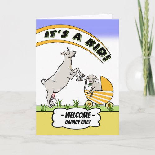 Funny Congratulations on New Baby Kid Goat Card
