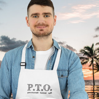 Funny Congratulations Promoted to Pretend Time Off Adult Apron