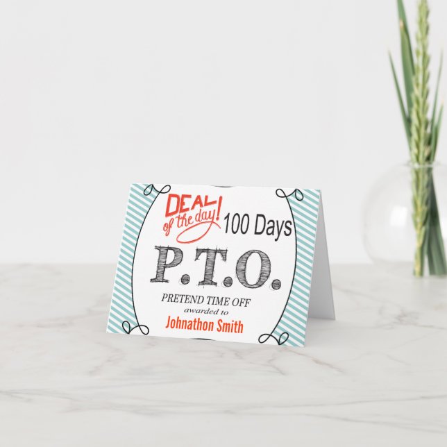 Funny Congratulations Promoted to Pretend Time Off Card (Front)