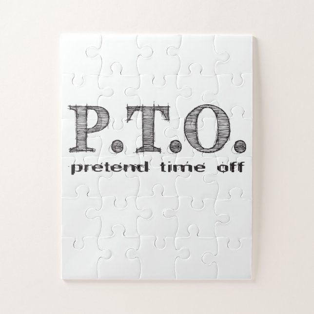 Funny Congratulations Promoted to Pretend Time Off Jigsaw Puzzle (Vertical)