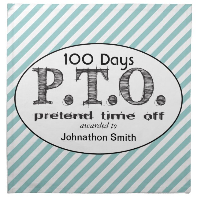 Funny Congratulations Promoted to Pretend Time Off Napkin (Front)