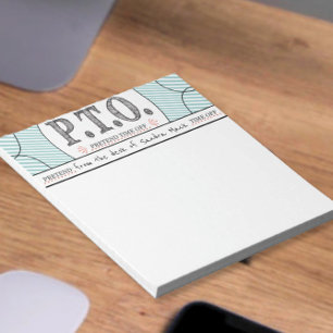 Funny Congratulations Promoted to Pretend Time Off Notepad