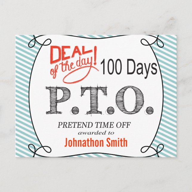 Funny Congratulations Promoted to Pretend Time Off Postcard (Front)