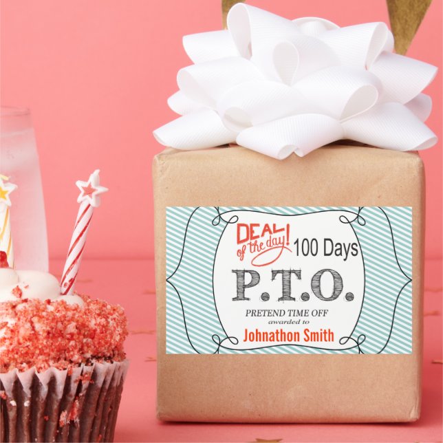 Funny Congratulations Promoted to Pretend Time Off Rectangular Sticker (Party)