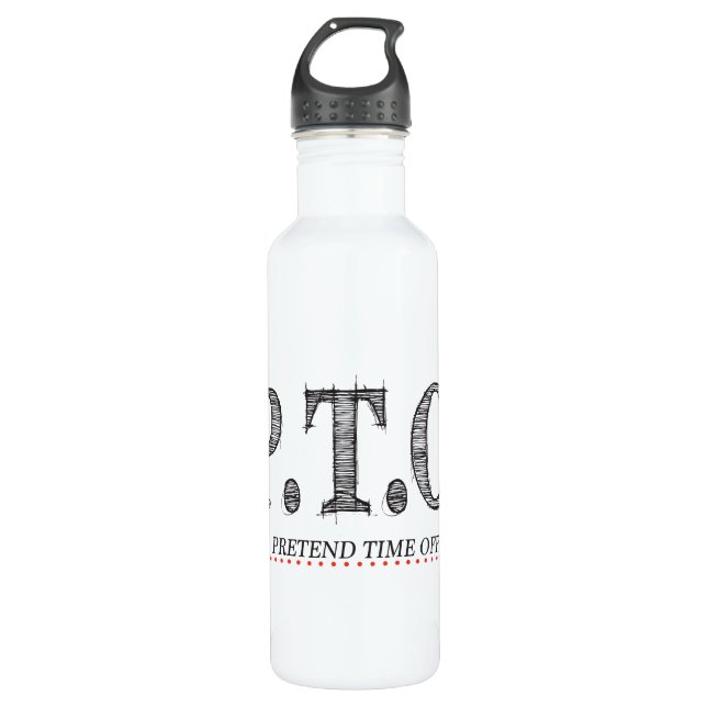 Funny Congratulations Promoted to Pretend Time Off Stainless Steel Water Bottle (Front)