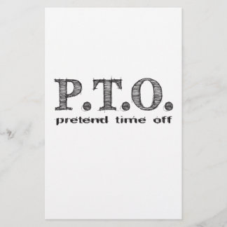 Funny Congratulations Promoted to Pretend Time Off Stationery