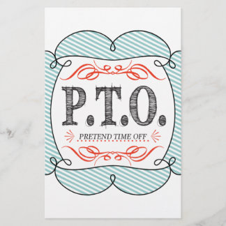Funny Congratulations Promoted to Pretend Time Off Stationery
