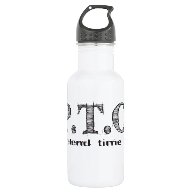 Funny Congratulations Promoted to Pretend Time Off Water Bottle (Front)