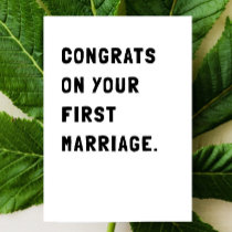 Funny Congratulations Wedding Card